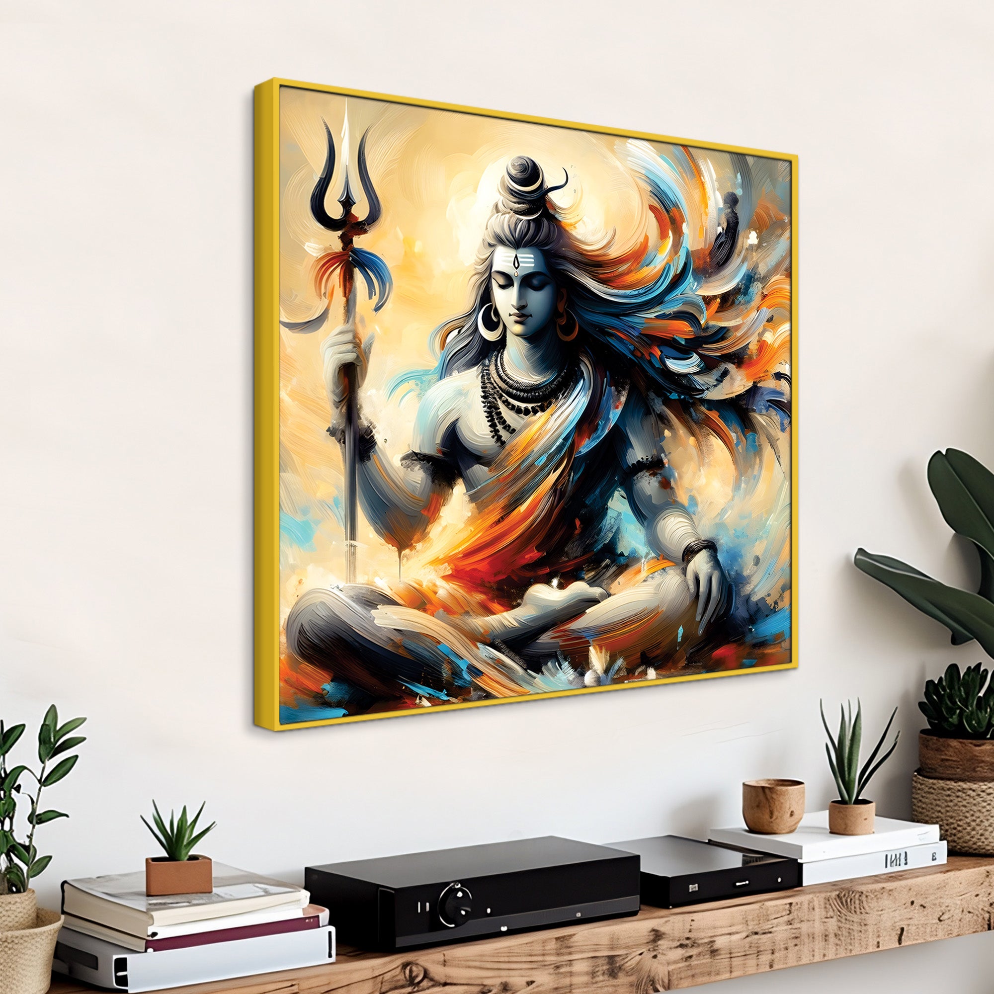Shiv Tandav Energy Painting Lord Shiva Wall Art Canvas