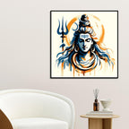 Shiva Cosmic Energy Artwork Mahadev Living Room Painting