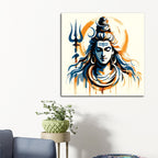 Shiva Cosmic Energy Artwork Mahadev Living Room Painting