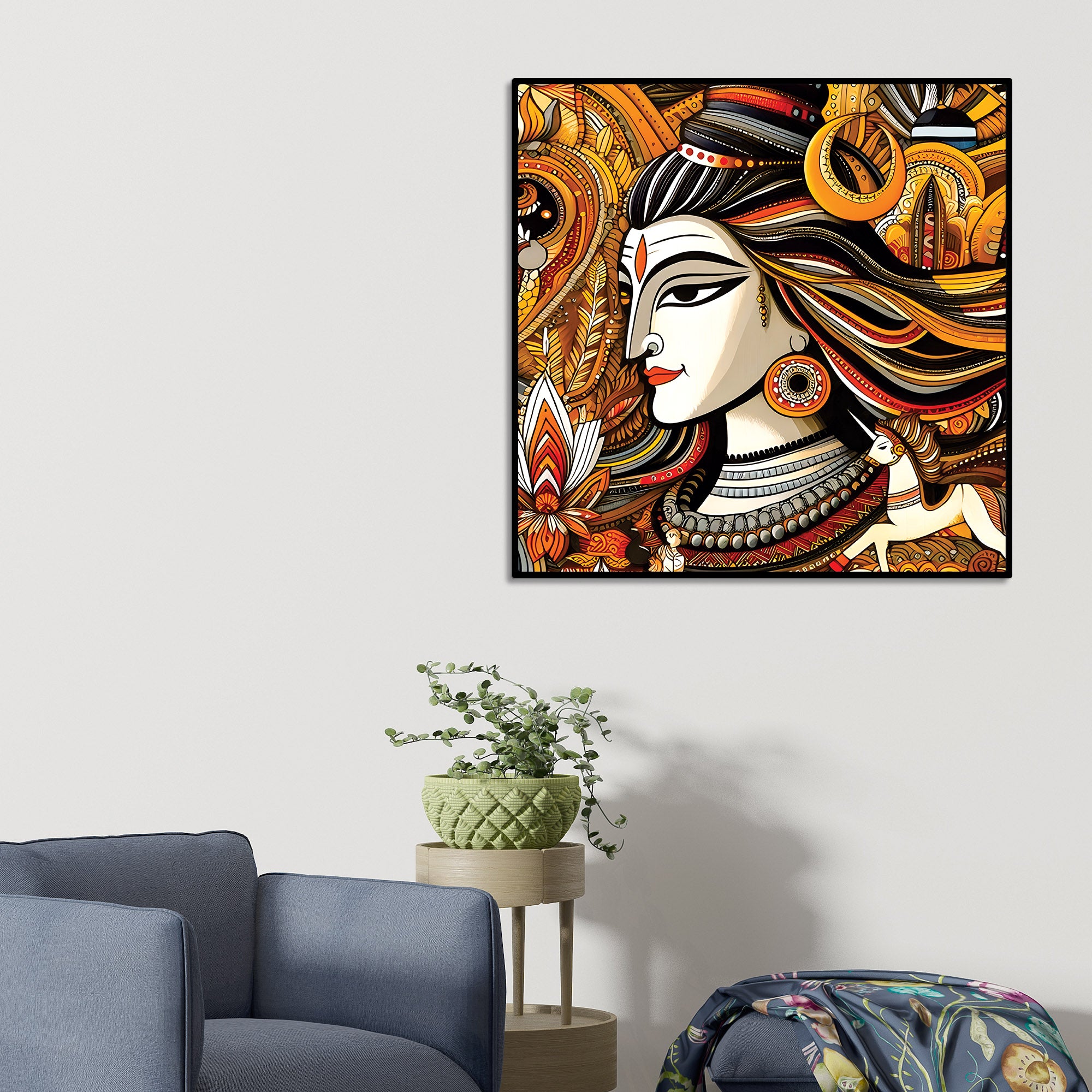 Shiva Trishul Divine Canvas Mahadev Wall Decoration Art Painting