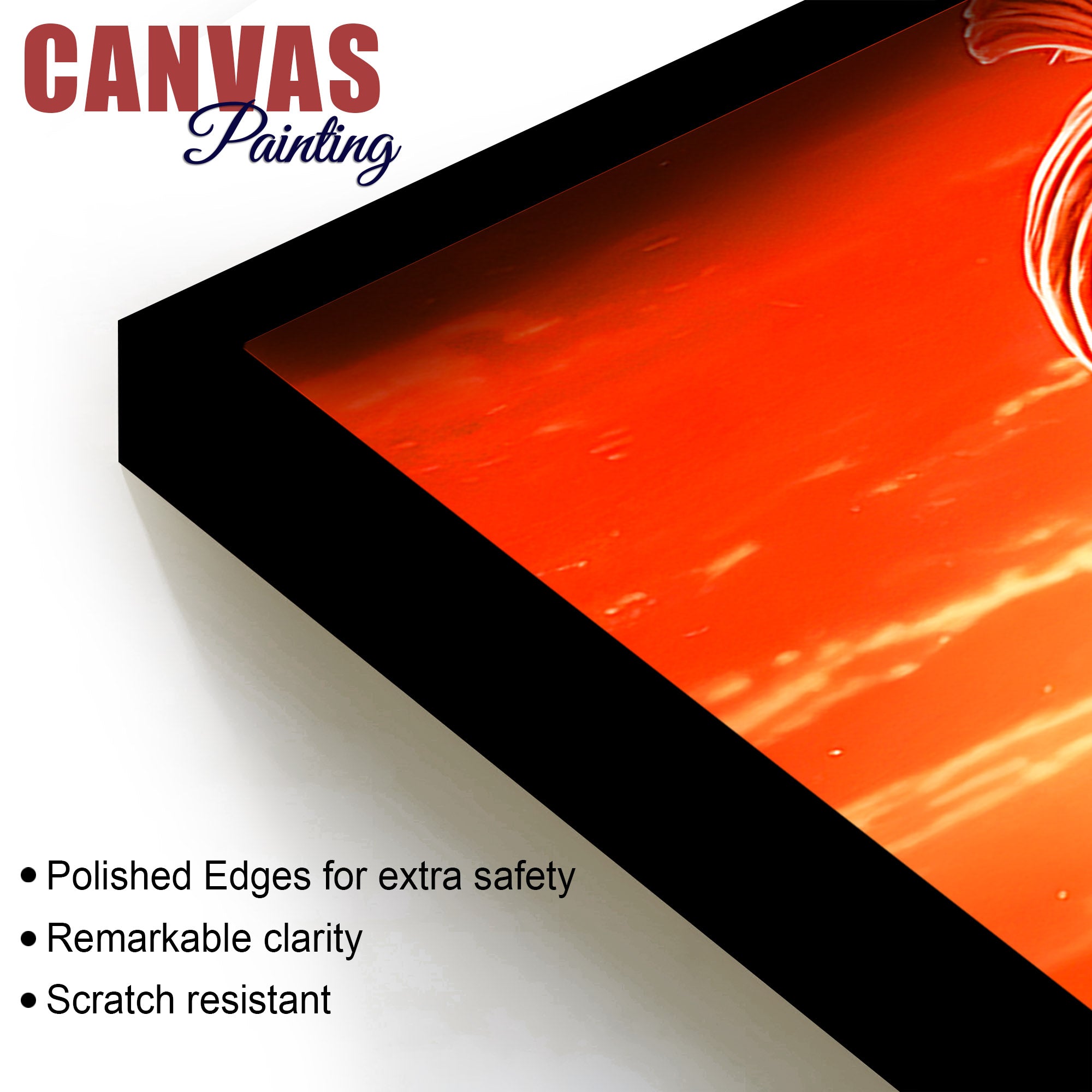 Shivaji Maharaj Bold Red Aura Warrior Canvas Wall Painting