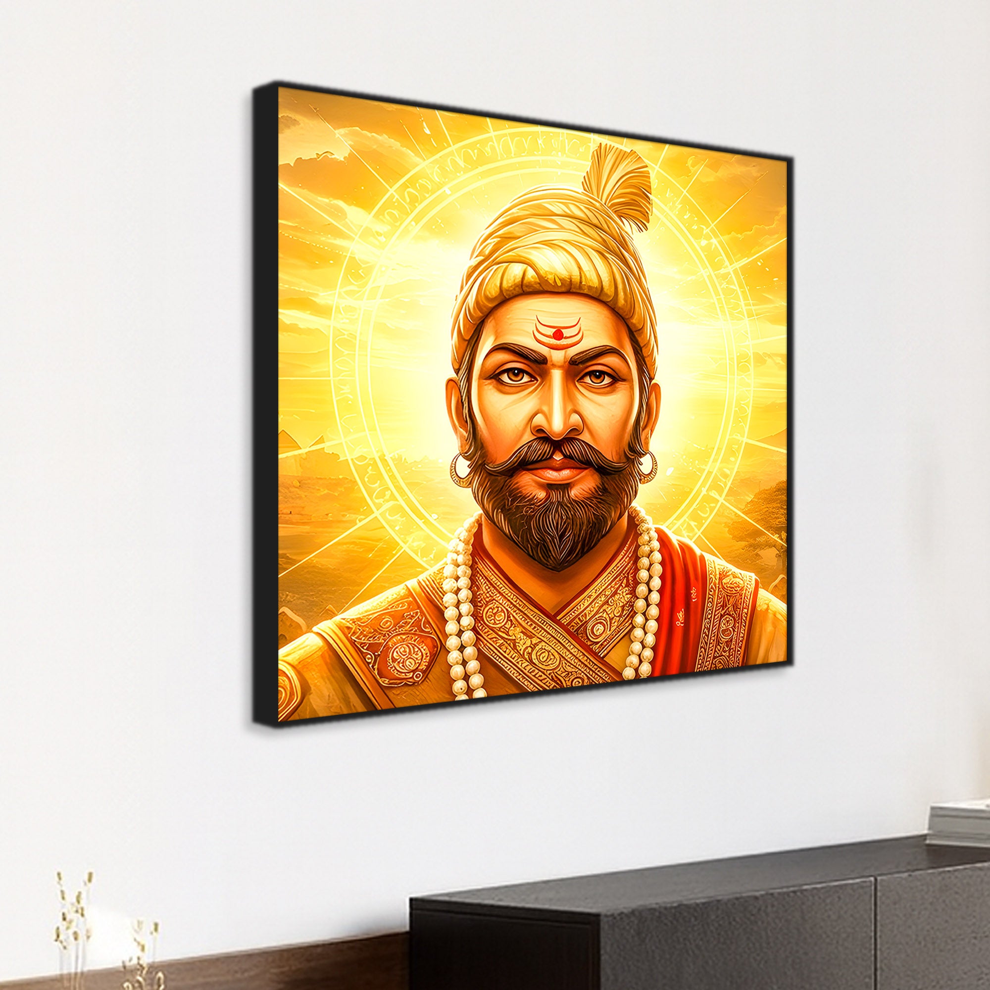 Shivaji Maharaj Iconic Warrior King Premium Wall Painting