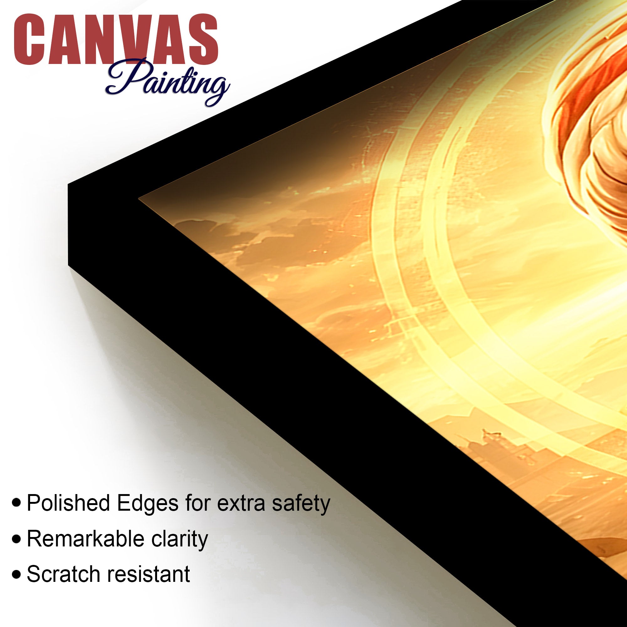 Shivaji Maharaj Majestic Golden Aura Canvas Wall Painting