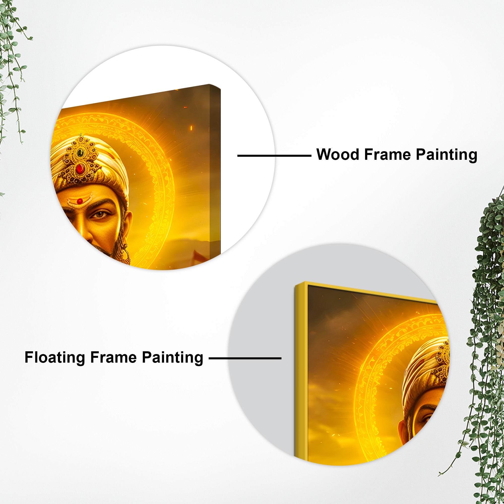 Shivaji Maharaj Maratha King Portrait Premium Wall Painting