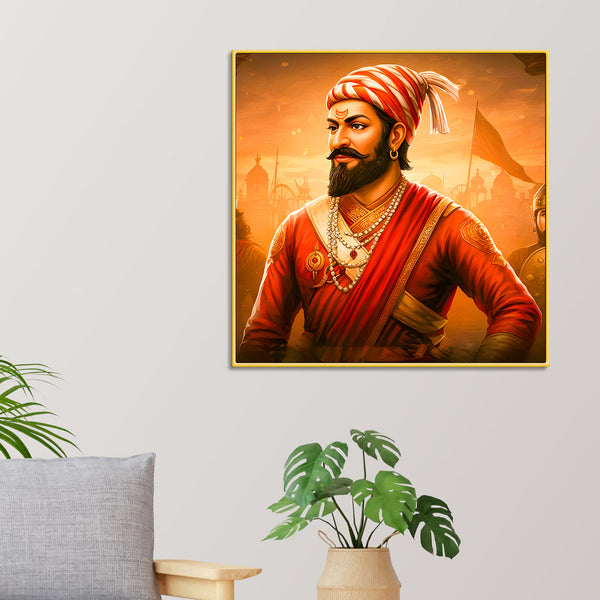 Shivaji Maharaj Maratha Warrior King Wall Painting