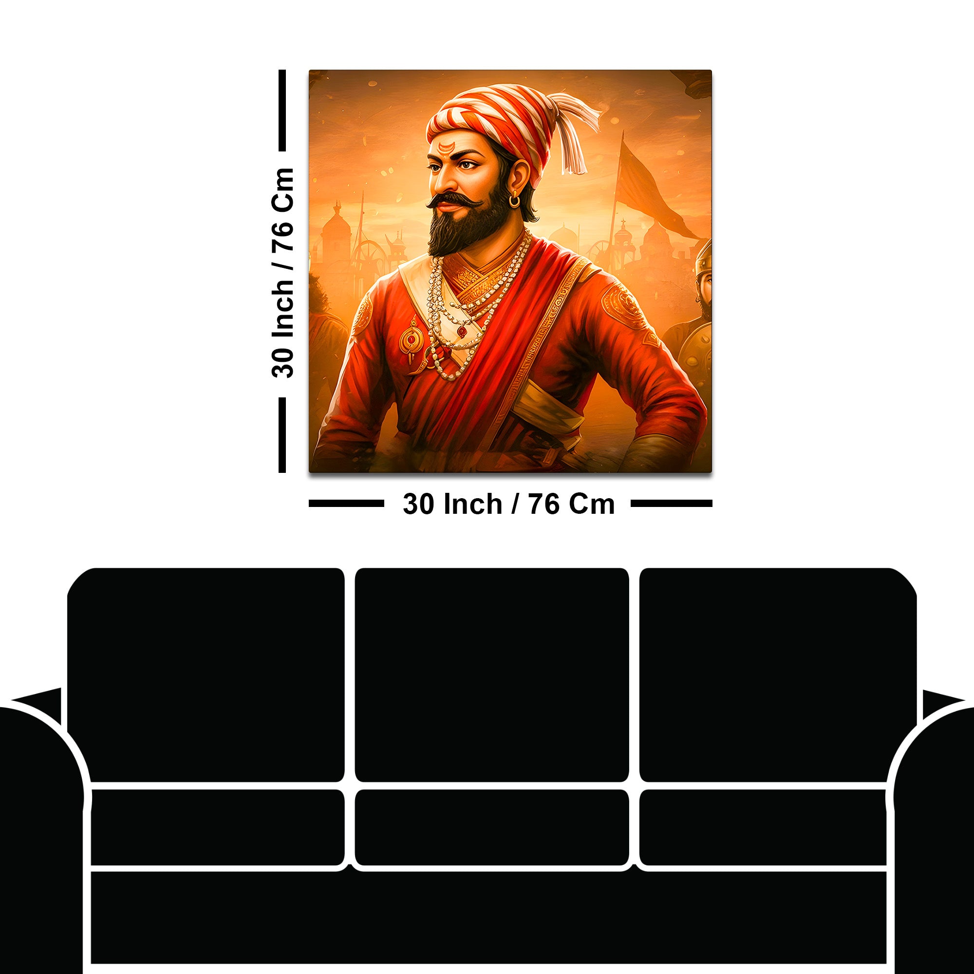 Shivaji Maharaj Maratha Warrior King Wall Painting