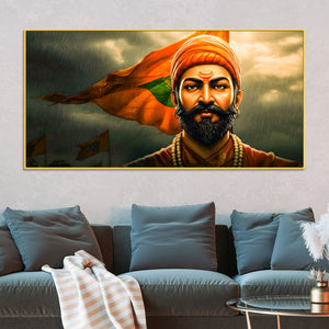 Shivaji Maharaj Warrior Canvas Painting