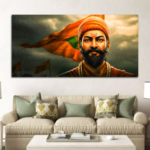 Shivaji Maharaj Warrior Canvas Painting