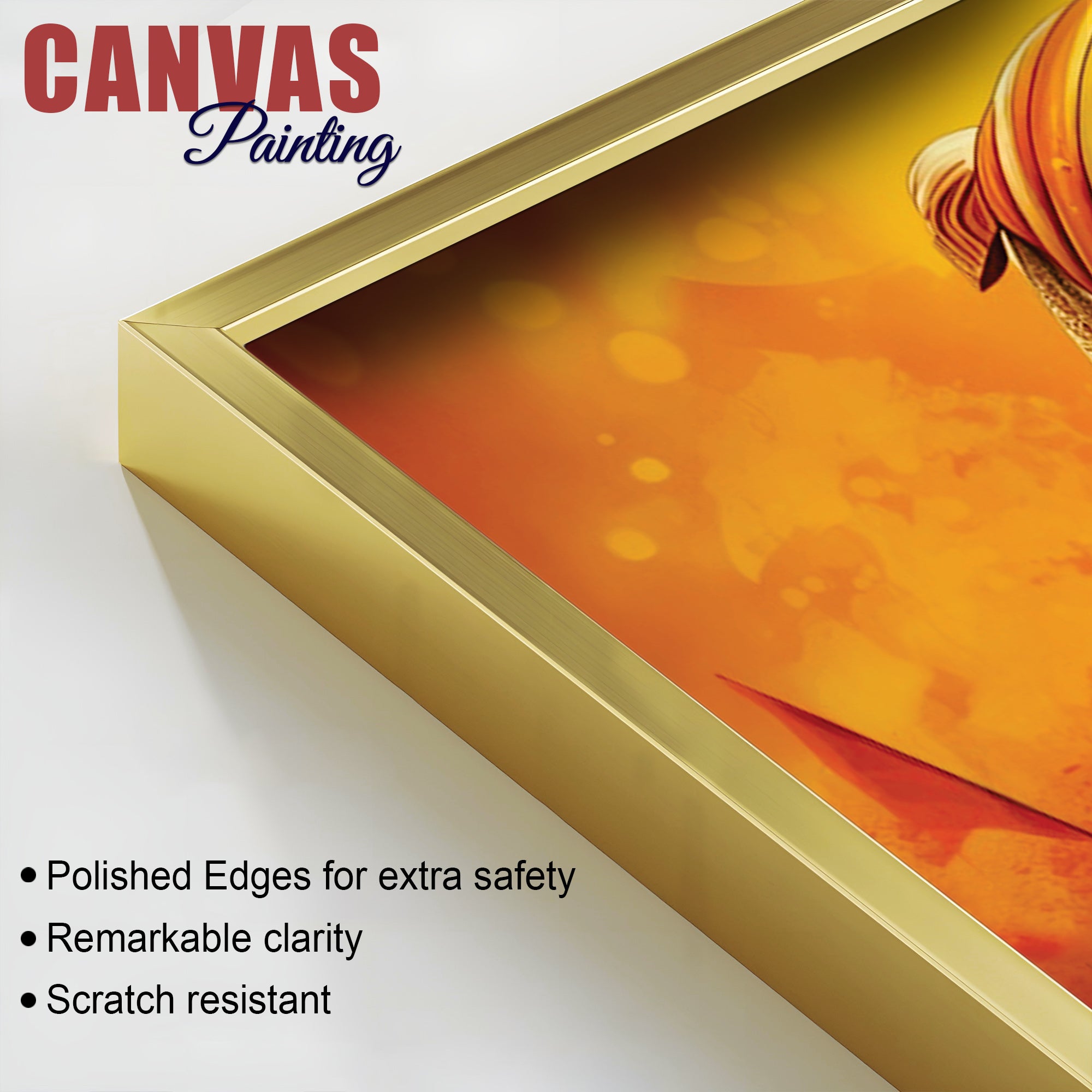 Shivaji Maharaj Warrior Portrait Canvas Wall Painting