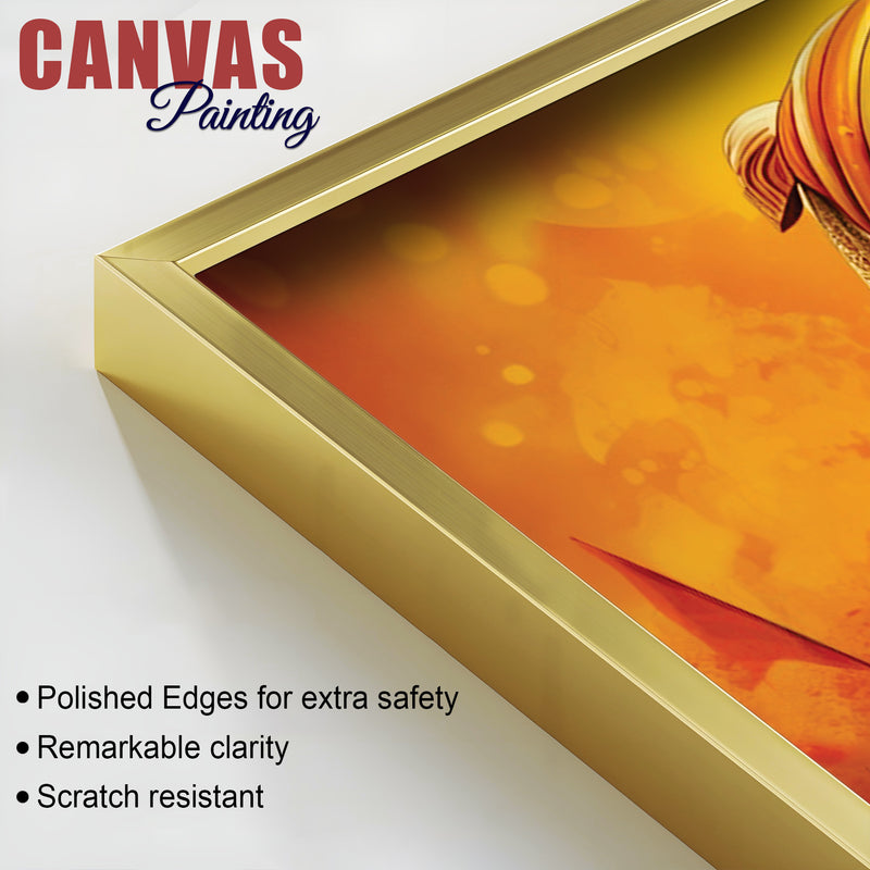 Shivaji Maharaj Warrior Portrait Canvas Wall Painting