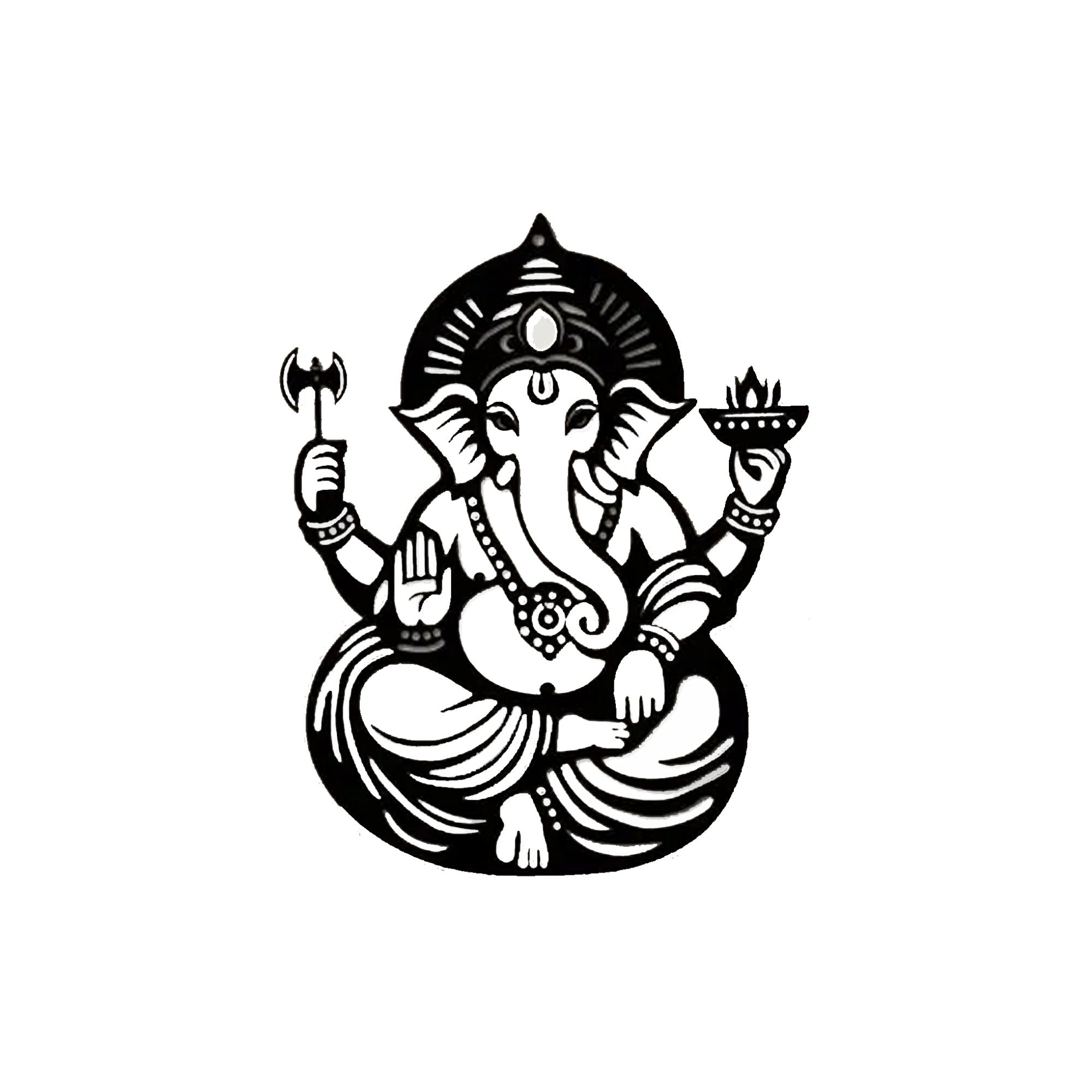 Shree Ganesha Blessings Metal Art Devotion Wall Decor