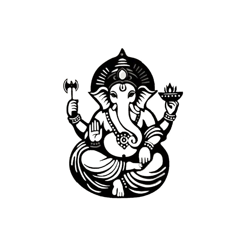Shree Ganesha Blessings Metal Art Devotion Wall Decor