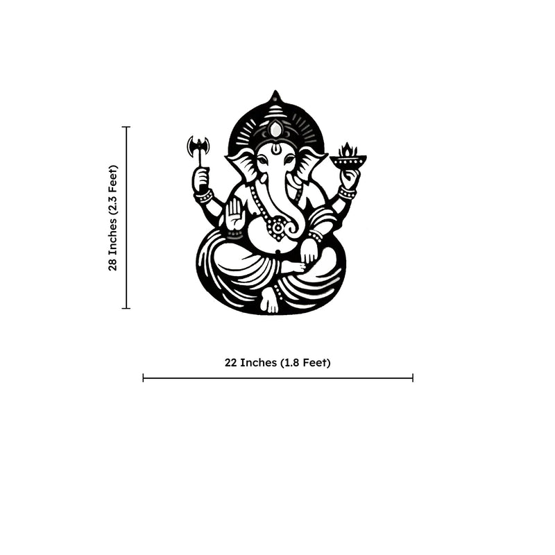 Shree Ganesha Blessings Metal Art Devotion Wall Decor