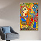 Shree Radha Krishna Colorful Canvas Wall Painting