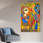 Shree Radha Krishna Colorful Canvas Wall Painting