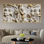 Shree Radha Krishna Divine Ras Leela 3D Canvas Wall Painting
