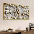 Shree Radha Krishna Divine Ras Leela 3D Canvas Wall Painting
