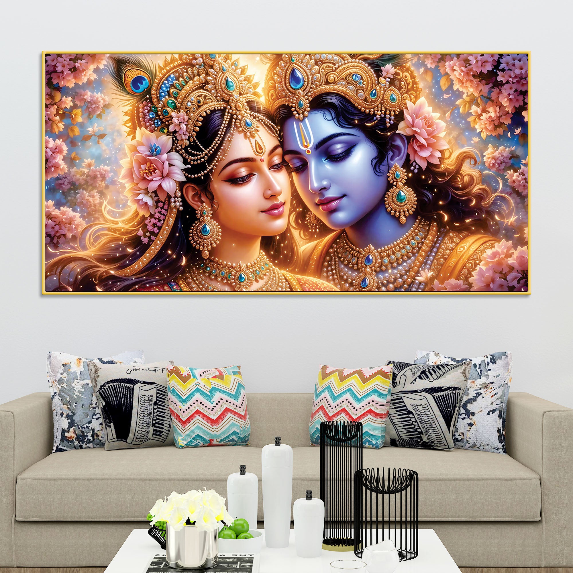 Shree Radha Krishna Premium Canvas Wall Painting