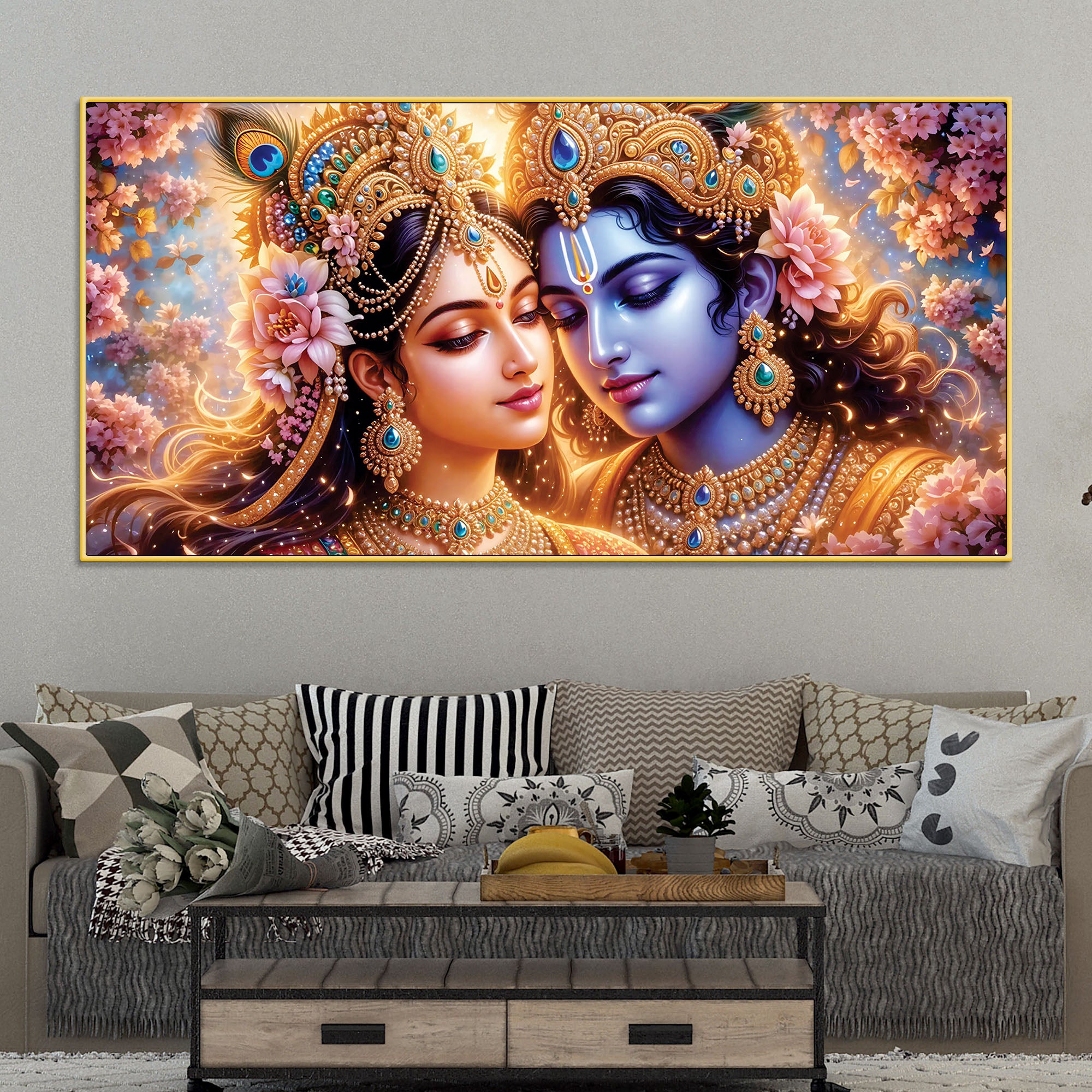 Shree Radha Krishna Premium Canvas Wall Painting