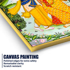 Shree Radha Krishna Riverside Walk Canvas Wall Painting