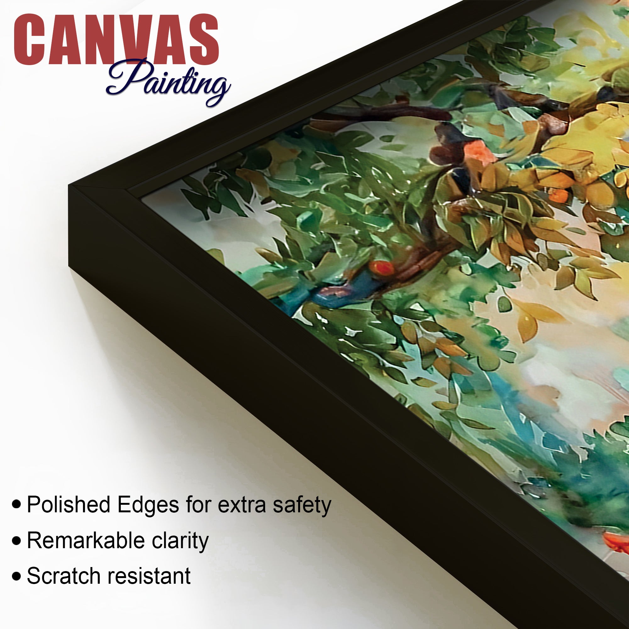 Shree Ram and Hanuman Religious Canvas Wall Painting