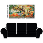 Shree Ram and Hanuman Religious Canvas Wall Painting