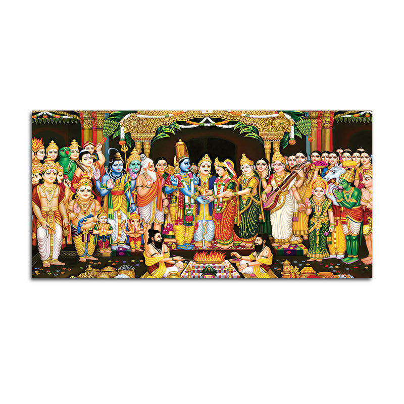 Shree Ram Sita Vivah Religious Canvas Wall Painting