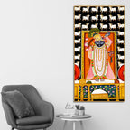 Shreenath Ji Canvas Wall Decor Painting | Spiritual Hindu Art for Home & Gifting