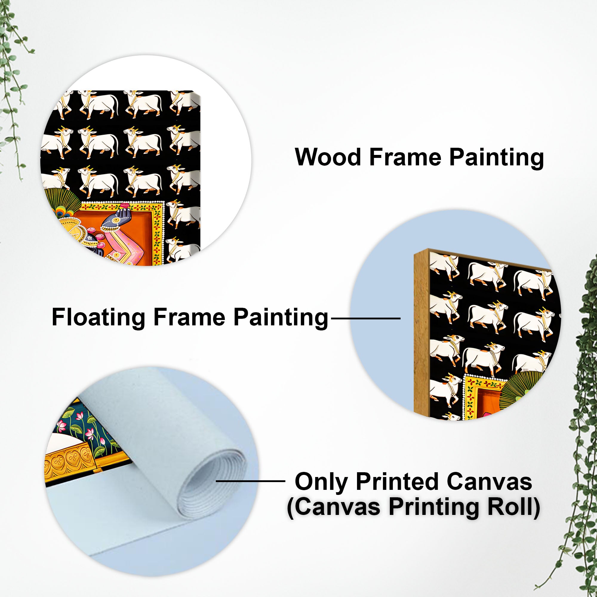 Shreenath Ji Canvas Wall Decor Painting | Spiritual Hindu Art for Home & Gifting