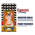 Shreenath Ji Canvas Wall Decor Painting | Spiritual Hindu Art for Home & Gifting
