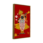 Shreenath ji Pichwai Inspired Canvas Painting | Hindu Religious Wall Decor