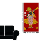 Shreenath ji Pichwai Inspired Canvas Painting | Hindu Religious Wall Decor