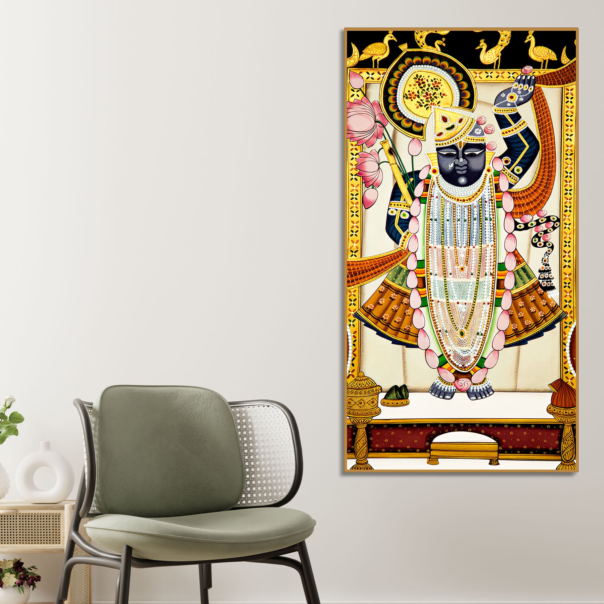 Shreenathji Devotional Canvas Painting | Premium Wall Decor