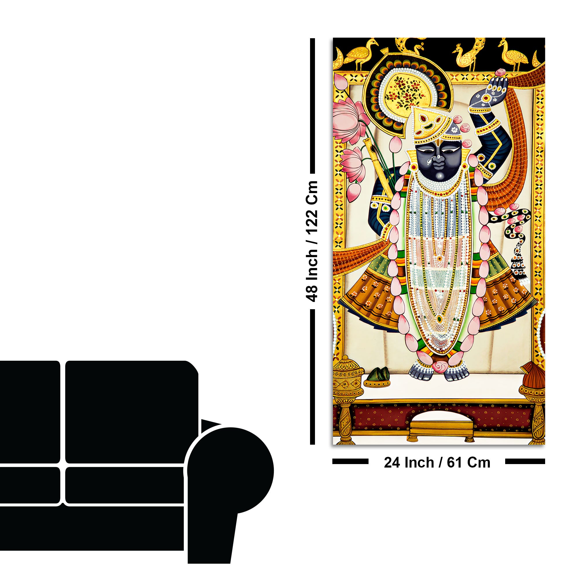 Shreenathji Devotional Canvas Painting | Premium Wall Decor