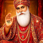 Shri Guru Nanak Dev Ji Floating Frame Crystal Wall Painting