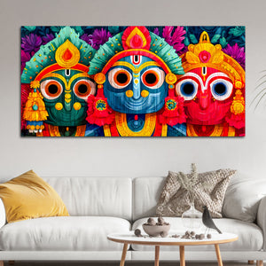 Shri Jagannath Wall Art Canvas Painting