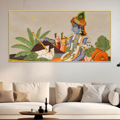 shri-krishna-with-gopis-cows-pichwai-canvas-wall-painting-traditional-indian-decor