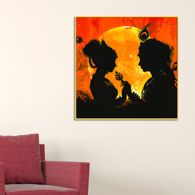  shri-radha-krishna-silhouette-wall-painting-for-home-office-modern-spiritual-wall-decor