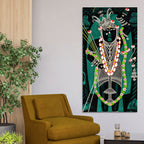 Shri Shrinathji Nathdwara Canvas Wall Painting | Spiritual Indian Wall Art for Home