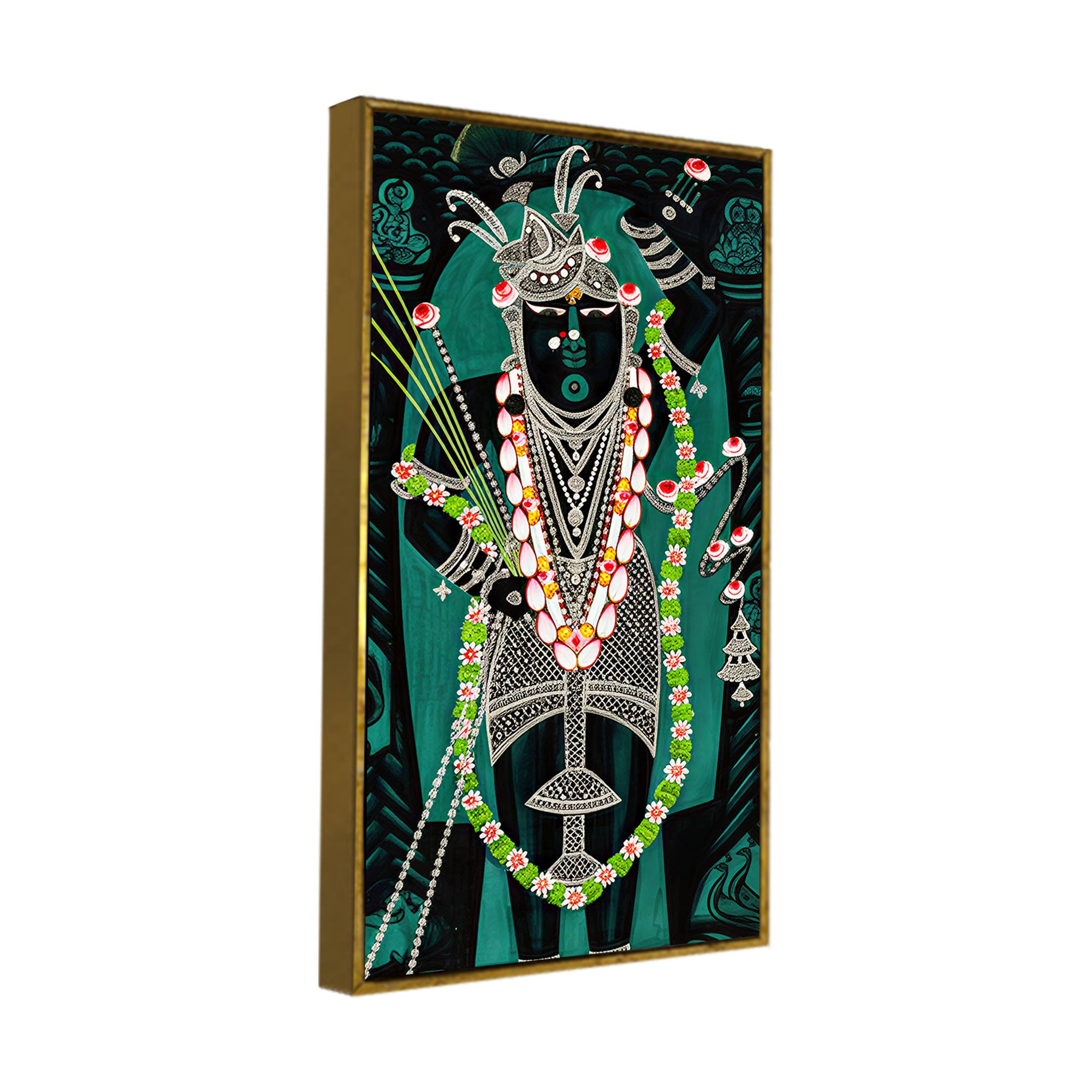 Shri Shrinathji Nathdwara Canvas Wall Painting | Spiritual Indian Wall Art for Home