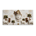 Shrinath Ji and Sacred cows 3D Canvas Wall Painting