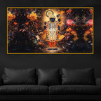 Shrinath Ji Bhagwan Crystal Glass Wall Painting with Floral Glow