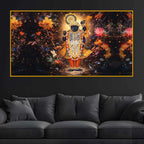 Shrinath Ji Bhagwan Crystal Glass Wall Painting with Floral Glow
