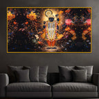 Shrinath Ji Bhagwan Crystal Glass Wall Painting with Floral Glow