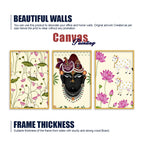 Shrinath Ji Face Pichwai Canvas Wall Painting Set of Three
