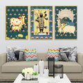 Shrinath Ji Pichwai Canvas Wall Painting Set of Three