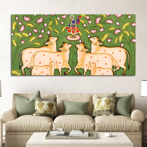 Shrinath Ji Pichwai Wall Painting | Spiritual Home Decor