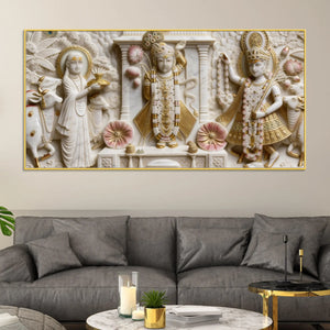 Shrinathji Divine Darbar 3D Canvas Wall Painting
