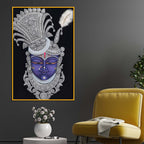 Shrinathji Divine Face Floating Frame Crystal Wall Painting