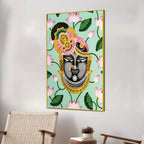 Shrinathji Face Canvas Wall Painting | Elegant Pichwai Wall Decor